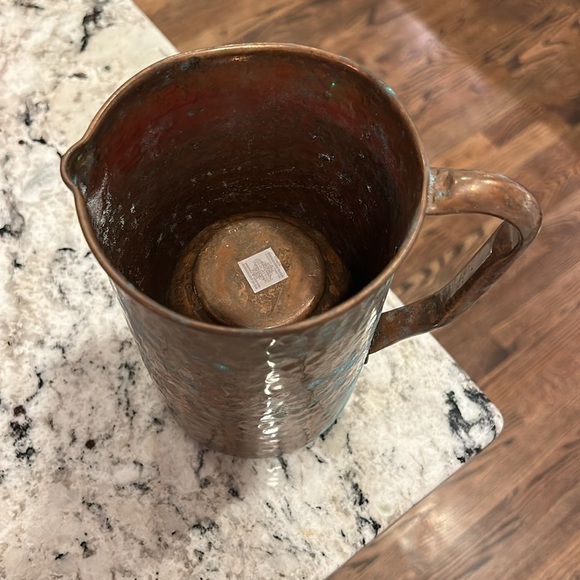 Indian Art Villa Hammered Copper Small Pitcher Cup - Picture 10 of 11